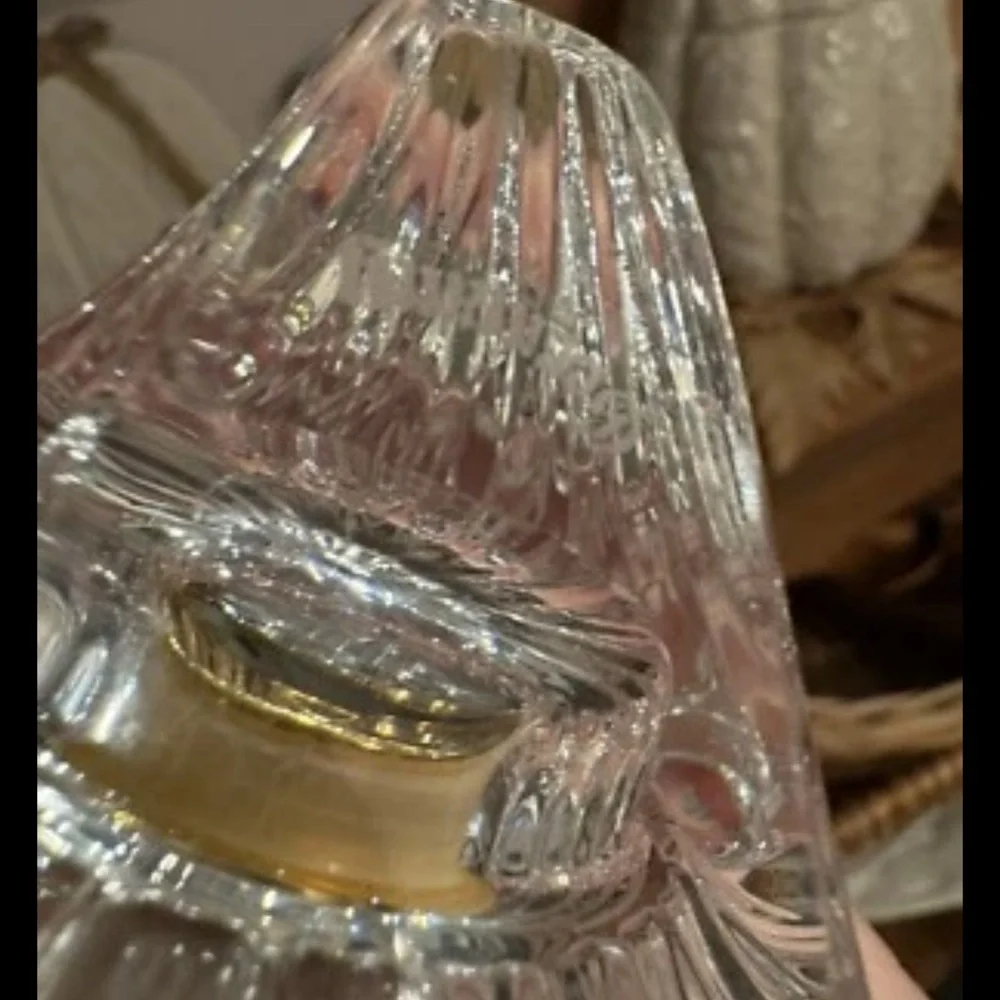 Marquis Waterford Clock Germany Crystal Works Art Nouveau Etched Mark
